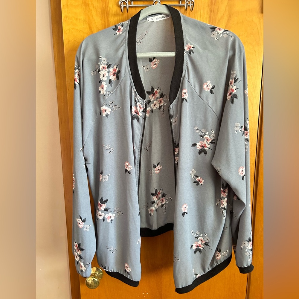 Maurice’s Bomber Style floral jacket.